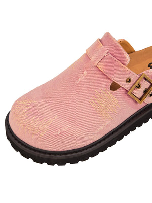 Birkenstocks vintage de mezclilla bordada