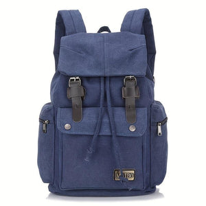 Men's Retro Outdoor Large Capacity Multi-Pocket Canvas Backpack