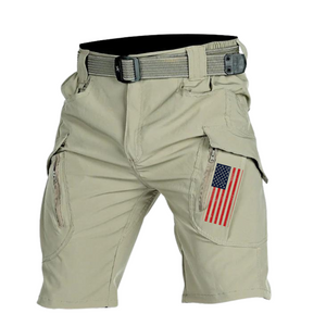 Pantalones cargo de trabajo elásticos, transpirables, de secado rápido y con bandera de EE. UU.