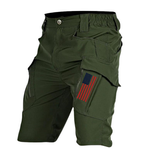 Pantalones cargo de trabajo elásticos, transpirables, de secado rápido y con bandera de EE. UU.