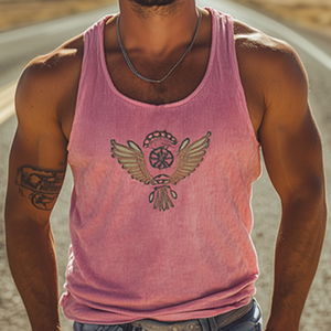 Klassisches, lässiges amerikanisches Retro-Strick-Tanktop mit Stickerei für Herren
