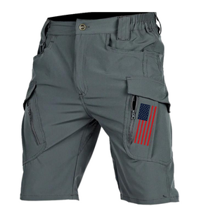 Pantalones cargo de trabajo elásticos, transpirables, de secado rápido y con bandera de EE. UU.