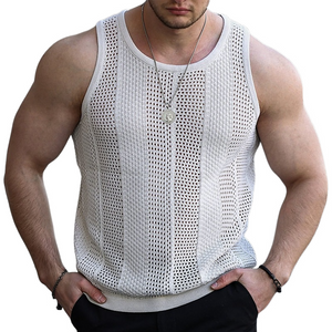 Klassisches, lässiges, modisches, gestricktes Tanktop für Herren im Sommer
