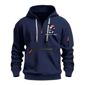 Sudadera deportiva informal Mick In The Box con múltiples bolsillos en el brazo y cremallera para hombre