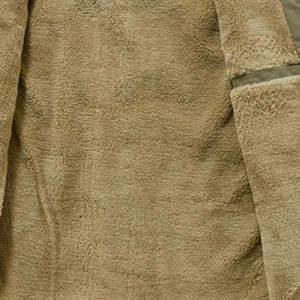 Chaleco cargo con capucha y forro de felpa de camuflaje retro para hombre