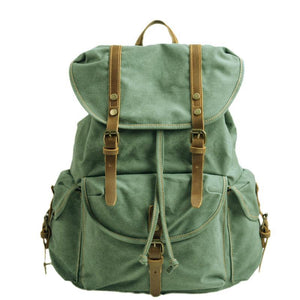 Men's Retro Outdoor Large Capacity Multi-Pocket Canvas Backpack