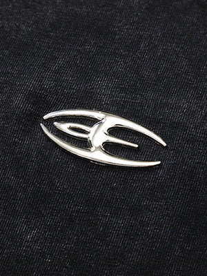 Camiseta de manga corta con borde sin rematar dividido