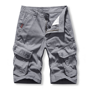 Men's Solid Color Overalls Shorts Loose Casual Pants Straight Leg Versatile Six Point Sports Pants