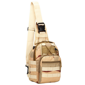 Bolso de hombro de ciclismo para hombre, estilo militar, táctico, de camuflaje, para el pecho, para actividades al aire libre y montañismo.