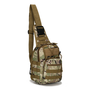 Bolso de hombro de ciclismo para hombre, estilo militar, táctico, de camuflaje, para el pecho, para actividades al aire libre y montañismo.