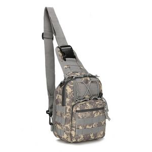 Bolso de hombro de ciclismo para hombre, estilo militar, táctico, de camuflaje, para el pecho, para actividades al aire libre y montañismo.