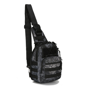Bolso de hombro de ciclismo para hombre, estilo militar, táctico, de camuflaje, para el pecho, para actividades al aire libre y montañismo.