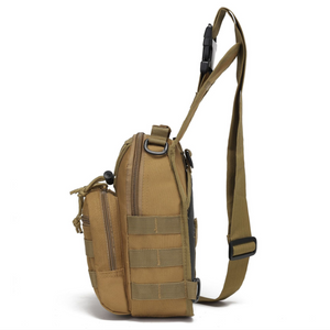 Bolso de hombro de ciclismo para hombre, estilo militar, táctico, de camuflaje, para el pecho, para actividades al aire libre y montañismo.