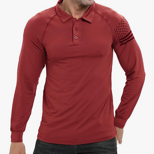 POLO ESENCIAL DE MANGA LARGA RAGLÁN CON BOTÓN 1/4