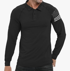 POLO ESENCIAL DE MANGA LARGA RAGLÁN CON BOTÓN 1/4