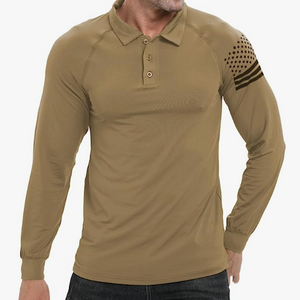 POLO ESENCIAL DE MANGA LARGA RAGLÁN CON BOTÓN 1/4