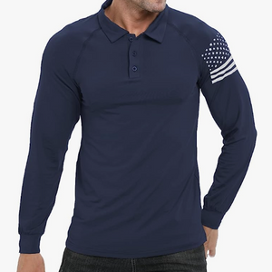 POLO ESENCIAL DE MANGA LARGA RAGLÁN CON BOTÓN 1/4