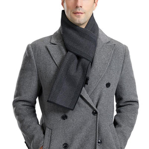 Bufanda cálida de punto con patrón de estilo británico para hombre