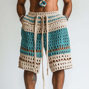 Shorts de playa trenzados para hombre