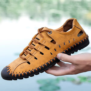 MEN'S CASUAL HOLLOW OUT MICROFIBER LEATHER SHOES