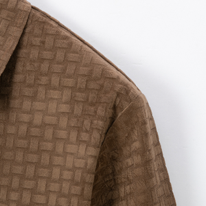 Polo de manga corta con rayas texturizadas para hombre