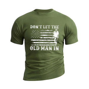 PURE COLOR T-Shirt mit Aufschrift „Don't Let The Old Man“ aus 100 % Baumwolle