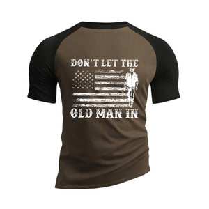 CAMISETA GRÁFICA RAGLÁN 100 % algodón Don't Let The Old Man in