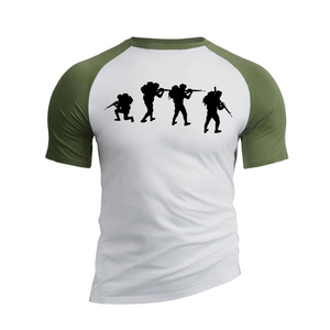 ARMY-T-SHIRT AUS BAUMWOLLE MIT GRAFIK