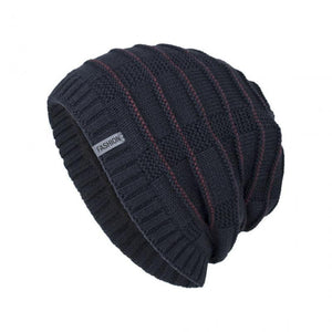 Men's Vintage Plush Lined Warm Knitted Hat
