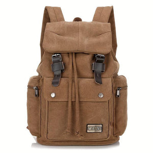Men's Retro Outdoor Large Capacity Multi-Pocket Canvas Backpack