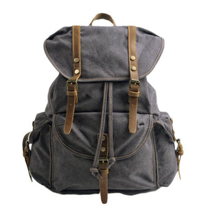Men's Retro Outdoor Large Capacity Multi-Pocket Canvas Backpack