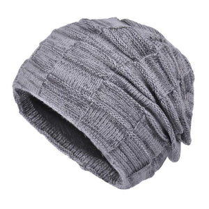 Gorro de punto de lana gruesa de terciopelo para hombre
