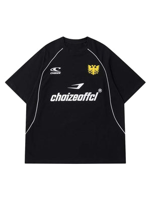 Camiseta con estampado de letras retro