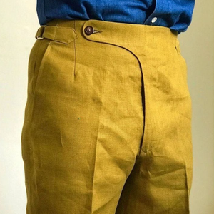 Lässige, bequeme, atmungsaktive Anzugshorts aus Leinenmischung für Herren