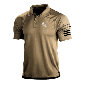 POLO RAGLÁN CON GRÁFICO DE ESQUELETO