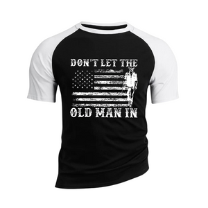 CAMISETA GRÁFICA RAGLÁN 100 % algodón Don't Let The Old Man in