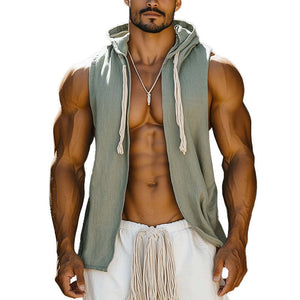 Men's Summer Simple Open Collar Tank Top