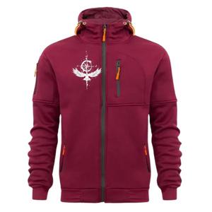 SUDADERA DEPORTIVA CON MÚLTIPLES CREMALLERAS Y BOLSILLOS PARA HOMBRE CON CAPUCHA