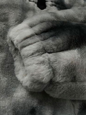 Chaqueta urbana resistente de lana de cordero sintética con efecto tie-dye