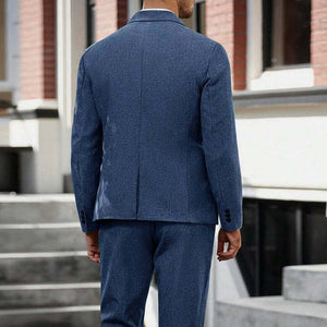 Blazers casuales de negocios de algodón y lino para hombre