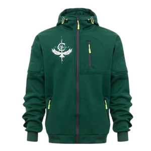 SUDADERA DEPORTIVA CON MÚLTIPLES CREMALLERAS Y BOLSILLOS PARA HOMBRE CON CAPUCHA