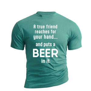 CAMISETA GRÁFICA DE ALGODÓN TRUE FRIEND