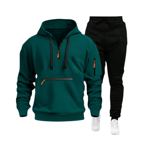 CASUAL SPORTS MEHRERE REISSVERSCHLUSSARMTASCHE HERREN SWEATSHIRT HOODIE OUTFIT