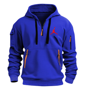 Sudadera con capucha y cremallera con bolsillo en el brazo de JD