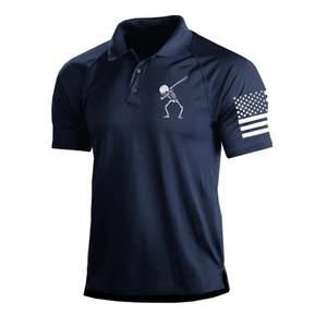 POLO RAGLÁN CON GRÁFICO DE ESQUELETO