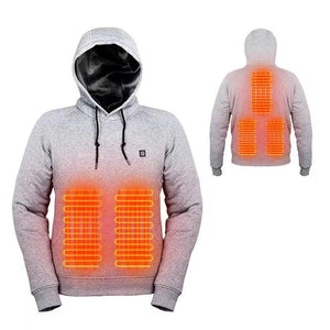 SUDADERA CON CAPUCHA CALEFACCIONADA POR USB, TRAJE CALEFACCIONABLE, SUDADERA CÁLIDA PARA EXTERIORES