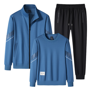 Conjunto de sudadera con capucha y pantalones de tres piezas para actividades al aire libre para hombre