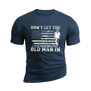 PURE COLOR T-Shirt mit Aufschrift „Don't Let The Old Man“ aus 100 % Baumwolle
