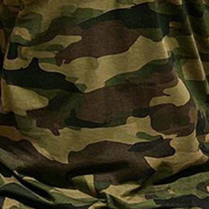 Camiseta de manga corta de camuflaje verde militar para hombre