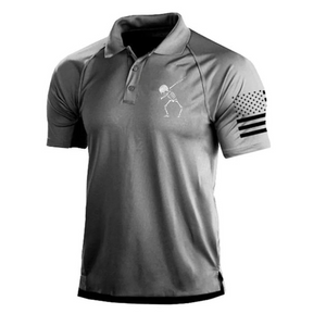 POLO RAGLÁN CON GRÁFICO DE ESQUELETO